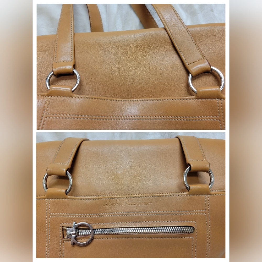 SALVATORE FERRAGAMO NICCIOLA CALF LEATHER SHOULDER BAG - Picture 6 of 16